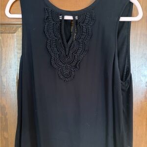 Daniel Rainn Black Lace Detail Blouse